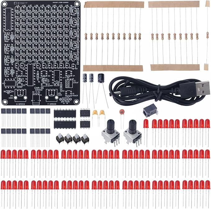 Soldering Learning Kit, ICSTATION LED Soldering Practice Kit With Knob Control LED Light Kit Soldering Project for Back to School Students STEM Teaching and Learning Education