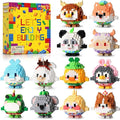 HIGH GODO 12Pack Animals Party Favors Building Set, 2491PCS Cute Animals Building Blocks for Goodie Bag Stuffers Classroom Prizes, Party Favors Birthday Gift for Kids Boys Girls Student 8+