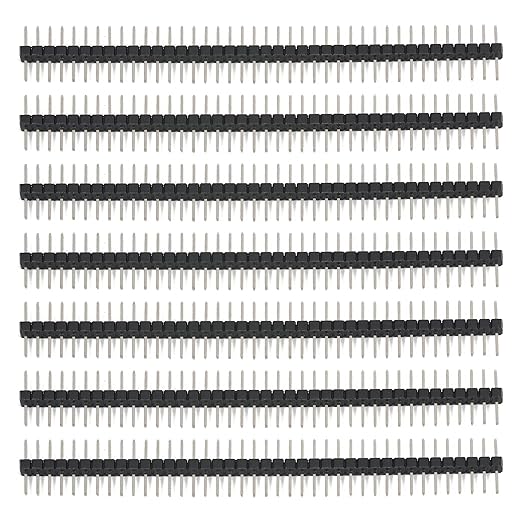 20Pcs Long Pins 40 Pin Breakaway Headers 0.1" 2.54mm Equal Length Long Centered 6.25mm on Both Sides 15mm in Total Connectors & Adapters