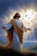 Challenge 1000 Pieces, Jesus, Wooden Puzzles for Adults, Family Fun, Relaxation and Decorating and Gift Giving. Premium Quality Puzzle Size: 29.5x19.7 in and 1:1 Original Picture Poster