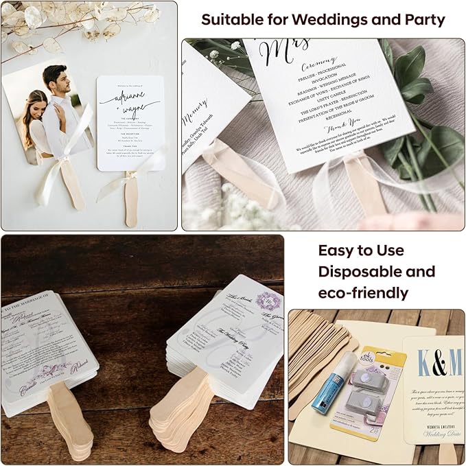 8" Jumbo Wood Wavy Popsicle Sticks,50 Pcs Fan Sticks,Fan Handles,Extra Large Natural Wood Craft Sticks,Jumbo Sticks for Wedding Programs,Waxing,Craft Project,DIY Classroom Crafts,Woodcraft
