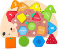 Montessori Toddler Puzzle Toys Shape Sorter Puzzle for 3-5Year Old Boys and Girls Educational Toy with Numbers and Colors