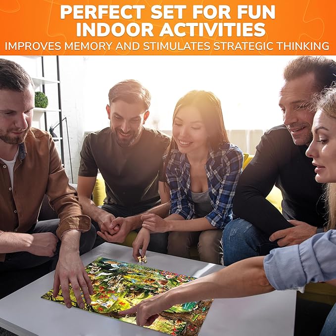 QUOKKA 100 Piece Puzzles for Kids Ages 4-6 – Floor Kids Puzzles Ages 6-8 Year Old – Toy for Learning Wild Forest Animals for 8-10 yo – Jigsaw Toddler Game for Boys & Girls
