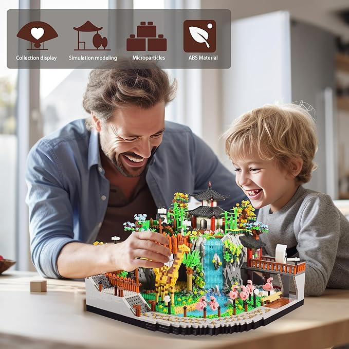 Micro Mini Blocks Animals Building Model Set Animals Creative Architecture Zoo Park Building Sets Toys Present for Adult and Kids 14+ 5000PCS