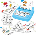 Matching Letter Games,Learning Educational Toys 2 in 1, Numerical Equality Games,Alphabet Spelling Reading Flash Cards,Early Education Gift Toys for 3,4,5,6,7 Year Olds (Blue)