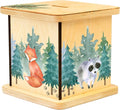 Wooden Piggy Bank for Kids and Adults, Personalized Gift Handmade in USA by BloomOwl, Custom Piggy Bank, Personalized Banks for Kids, Gifts for Baby Boys and Girls (Woodland Friends)