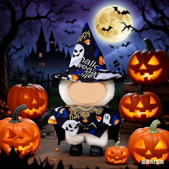 2PC Clothes for 17cm Dolls(NO Doll) Fashion Doll Clothes Halloween Outfit Set Cute Theme Designer Toys Dress Accessories for Collector Fans Display