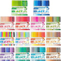 168 Colors Acrylic Gel Pens, 3D Acrylic Paint Pen with 1.0mm Bullet Tip, Gel Pens for Coloring Books, Black Paper, Glass, Fabric, Card Making, Art Crafts Supplies