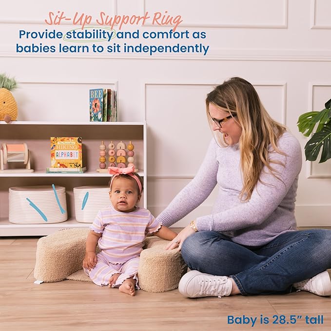 ECR4Kids SoftZone Sit-Up Support Ring, Baby Essentials, Sand