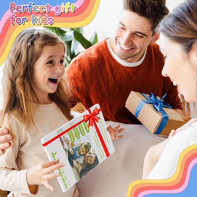 10 Inch LCD Writing Tablet - Colorful Electronic Drawing Pad & Doodle Board for Kids Ages 3-8, Erasable Educational Toy, Birthday and Christmas Gift for Girls and Boys (Pink)