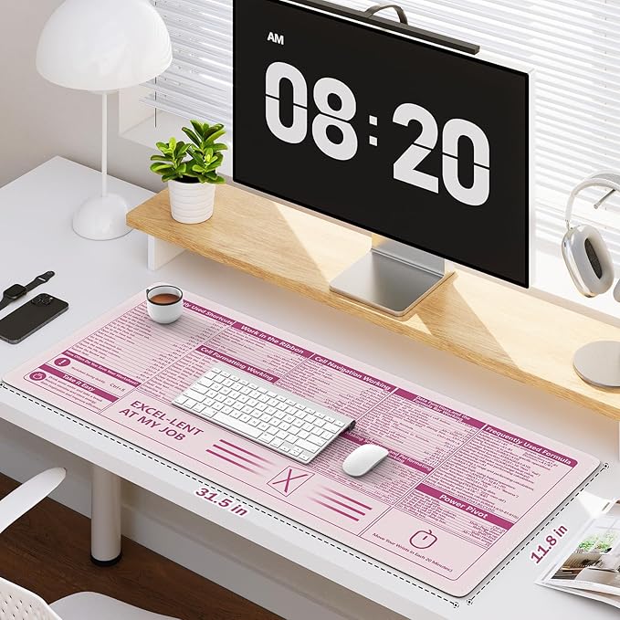 Stay Positive Desk Pad, Gaming Mouse Pad, Non-Slip Rubber Base, Stitched Edges，23.6x11.8 inch