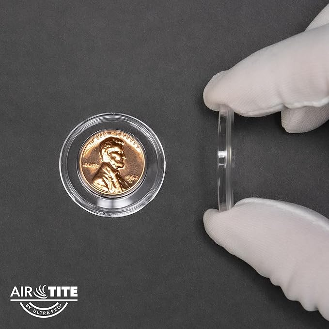 Air-Tite Holder A19 25ct Coin Holder / Coin Capsules - Protect & Display 19mm Collectible Coins, Direct Fit for 19mm Coins, Clear and Durable Protection for Collectible Coins Preserve Your Penny