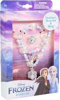 LUV HER Girls Jewelry Set - Dress Up Toy Jewelry Box Set with Bead Necklaces, Bracelets, and Rings - Frozen Play Accessories - Ages 3+