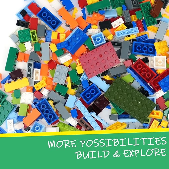 300 Pieces Building Blocks Set, Creative Classic Bulk Bricks, Compatible with All Major Brands