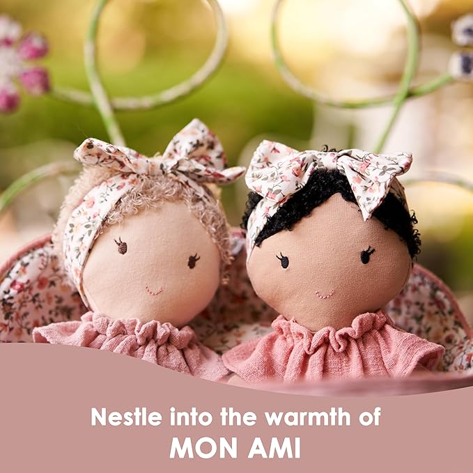 MON AMI My First Doll Marie - 15” Soft & Cuddly Baby Plush Stuffed Doll for Girls, Babies, Toddlers, Pre-School Kids