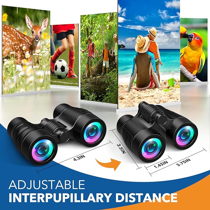 Boy Toys Ages 3-8: Kids Binoculars with Bird Watching Manual 4 5 6 7 8 Year Old Boys Girls Christmas Birthday Gifts Outdoor Travel Binoculars Toy for Kid Age 4-6 Toddler Camping|Hiking Toys