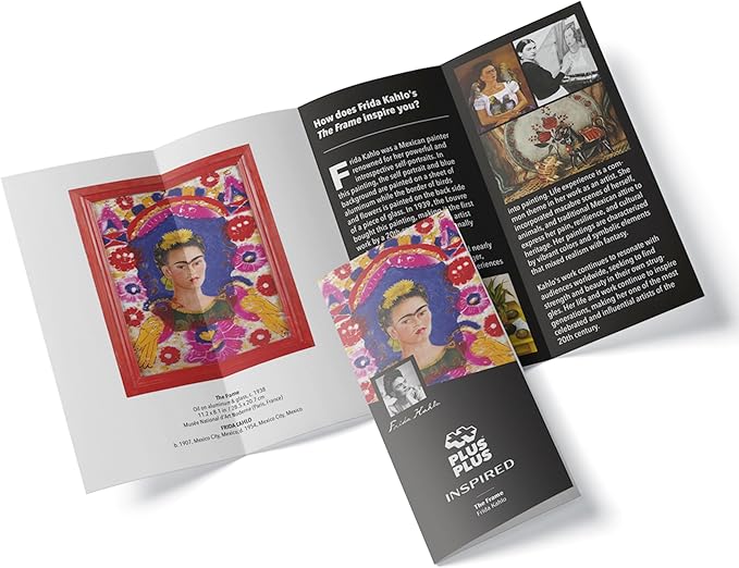 PLUS PLUS Inspired Art History Building Set, 3D Painting Kit & Craft Supplies for Kids, 350 Mini Interlocking Open Ended Pieces - Frida Kahlo