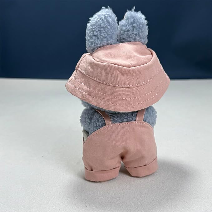 17cm Doll Clothes Set(No Doll), Hat & Overalls Set for 17cm Labubu Suit, Cute Cloth for Dress up Unique Style Dolls Outfit Stylish Clothes for Labubu