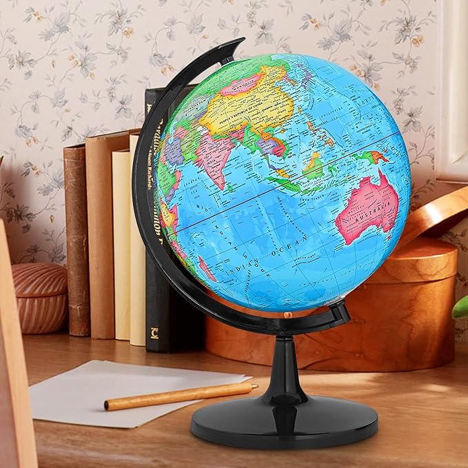 GOCHANGE Globes for Kids, 12in Geography Educational Globe for Students & Teachers, 360° Spinning Globe for Age 8+ Children's Educational Tools & Desk Decorations & Gifts