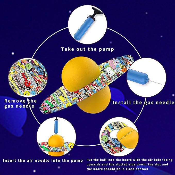 Pogo Ball for Kids & Adults Up to 200lb, Balance Coordination Trick Bounce Board Pop Ball Cool Fun Challenge Indoor Outdoor Toys Pogo Jumper Birthday Gifts for Boys Girls Halloween