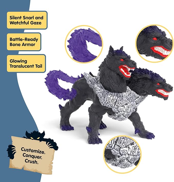 Schleich Eldrador Creatures - 71 PC BattleCave Arena Lava Vs. Shadow Playset - Lava Bull and Shadow Hound Set - Animal Monster Figurines for Boys and Girls - Fun Beast Toys for Kids Ages 7+ | 42673