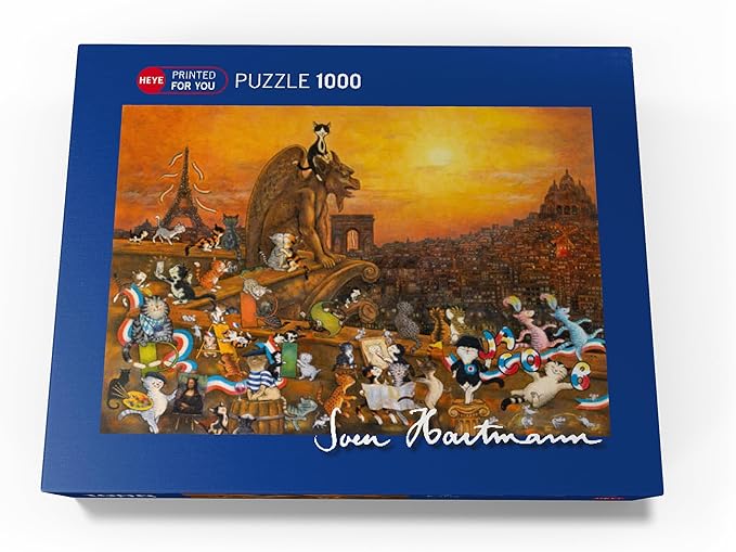 MyPuzzle Cats in Paris - Sven Hartmann - Premium 1000 Piece Jigsaw Puzzle for Adults