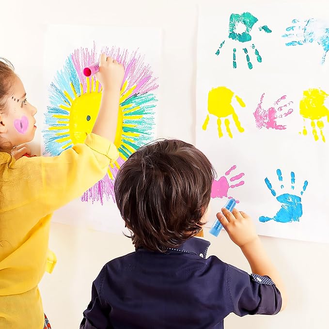 Tempera Paint Sticks, 15 Colors Solid Tempera Paint for Kids, Super Quick-drying, Washable, Works Great on Paper Wood Glass Ceramic Canvas