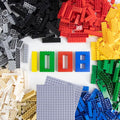1008 Pieces Classic Building Blocks Bulk with 2 Baseplates, Building Bricks in 7 Size and 8 Color, Compatible with All Major Bricks, for Kids & MOC Lovers