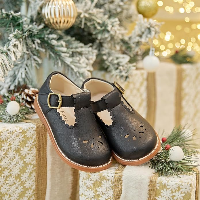 Felix & Flora Toddler Little Girl Mary Jane Dress Shoes - Ballet Flats for Girl Party School Shoes