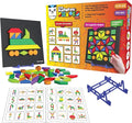 Magnetic Tangram Puzzle Educational Toy| 200 Patterns, 44 Big Magnet Tangram Pieces with Board, Pattern Book & Display Stand | STEM Learning Toys for Toddlers Ages 4 5 6+ Years|Gifts for Girls & Boys