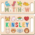 Newly Upgraded Personalized Name Puzzle for Kids, Custom Name Puzzle Personalized Baby Gifts 1st Birthday for Boys Girls Montessori Toys Nursery Decor Toddler Educational Toys