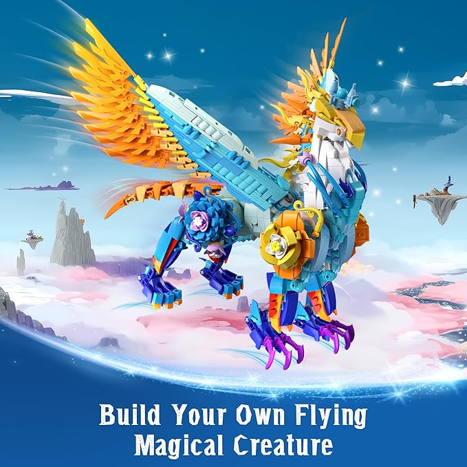Sillbird Magical Creatures Building Set for Kids Age 10+ and Adults, Buildable Flower Animal Toy for Home Decor, Birthday Gift Idea for Boys Girls Teens and Adults (1212 Pieces)