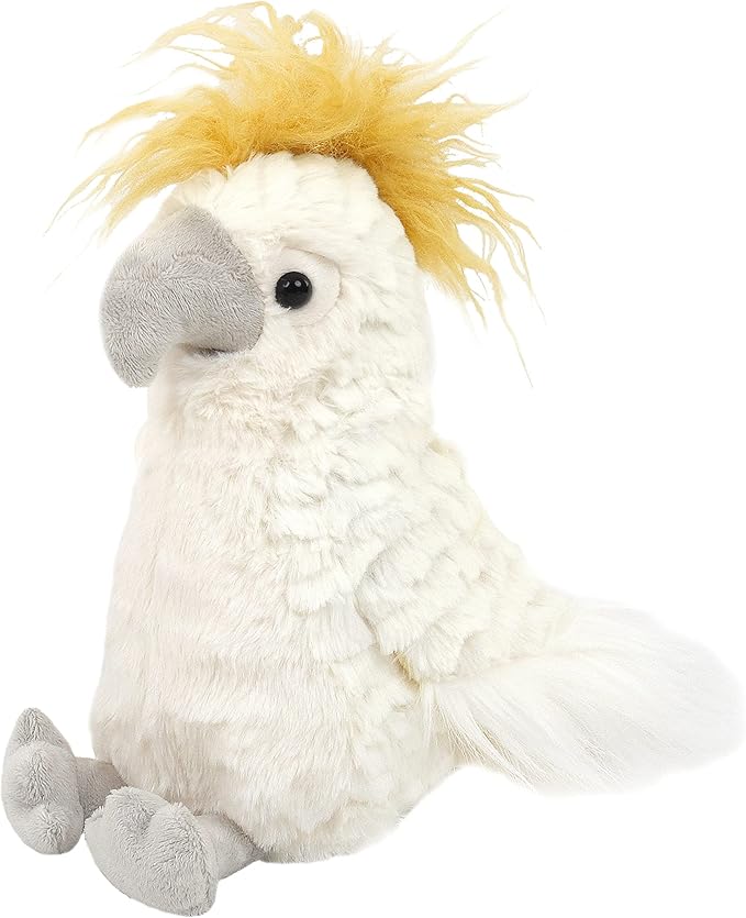 MON AMI Tallulah The Cockatoo Parrot Plush – 11”, Cute Parrot Stuffed Animal, Use as Toy/Nursery Room Décor, Great for Kids of All Ages