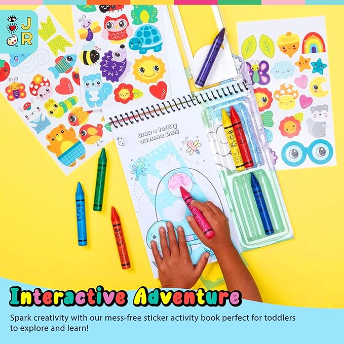 Bright Stripes Art On The Go Nature Theme Travel Kit for Kids Ages 3+ | Travel-Friendly Coloring Set with Crayons, Stickers & Activity Book | Mess-Free Creative Fun for Toddlers and Preschoolers