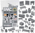 BMC Classic Marx Military Base Camp - 44pc Plastic Army Men Playset Accessories