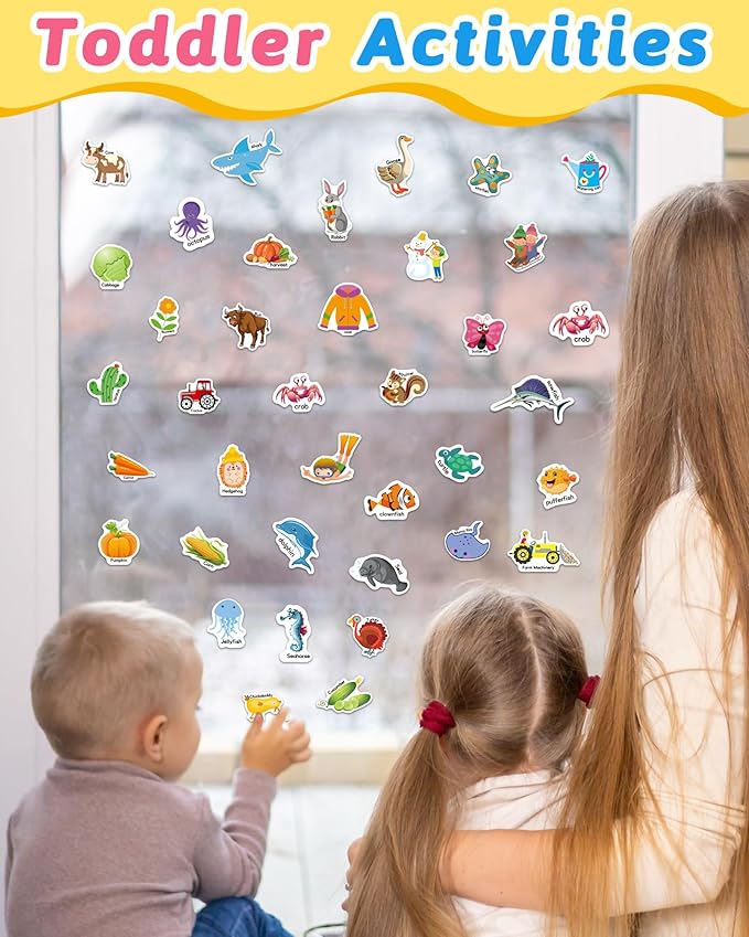 Benresive Reusable Sticker Book for Toddlers 2-4 Years, 3 Sets Travel Stickers for Kids, Waterproof Sticker Books for Toddlers 1-3, Crafts Activities for Todddlers 1-3 2-4 3-5