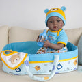Lifelike Reborn Baby Doll, 18-Inch Realistic African American Baby Dolls Weighted Newborn Boy Doll Soft Cloth Body Real Life Dolls Gift for Kids 3+, Complete with Clothes and Toy Accessories