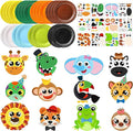 24 Pcs Arts and Crafts for Kids, Halloween Plate Craft Kits Christmas Arts Craft Animal DIY Plate Kit for Halloween Xmas Holiday Party Girl Boy Preschool Classroom DIY Project(Cute)