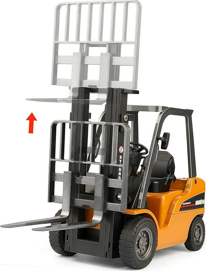 Forklift Truck Toy with Moveable Joint, 1:50 Scale Diecast Warehouse Lifting Vehicle for Kids, Forklift Toy, Alloy Fork Truck Model Toy for Kids Play, Collection or Decorative Ornament