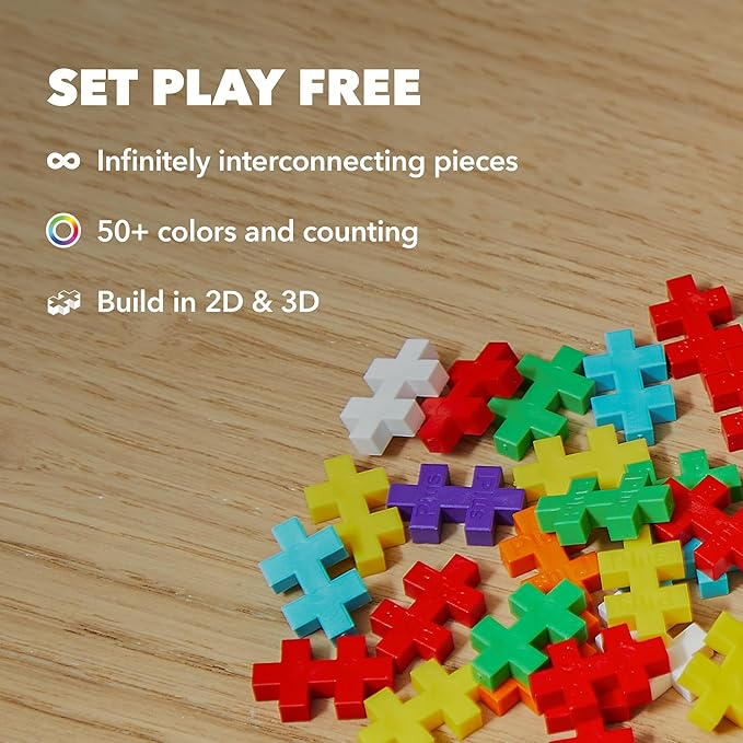 PLUS PLUS Learn to Build Set, Interlocking Mini Building Blocks, 3D Puzzle Construction Stem Toy for Kids - Robots, 250 Pieces