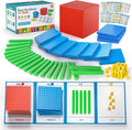 Plastic Base Ten Blocks 143 pcs Place Value Blocks Kindergarten Counting Cubes for Kids Math, Math Manipulatives for Early Counting Math Toy for 1st Grade