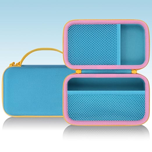 co2CREA Storage Organizer Case for 3D Printing Pen Set, Compatible with SCRIB3D P1/Advanced, MYNT3D Super/Advanced, 3Doodler Start+/Flow/PRO and Filament Refill（Blue Case + Yellow Zipper）