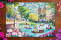 Bow Bridge Boating | Traditions by Mosaic Puzzles - 1000 Piece Puzzle