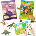 Sticker Book for Kids, 230+ Dinosaur & 250+ Plant Stickers & 16 Scenes, Reusable Activity Sheet, Seek and Find Sticker Coloring Pad, for Boys Girls Toddlers Ages 2-4 4-8 Years Old 3-5 6-7