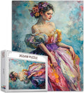 Noble Woman 1000 Piece Jigsaw Puzzles for Adults Court Style Royal Women Puzzle for Girls Gifts Classic Figure Challenging Puzzle Art Perfect for Game Pary Events