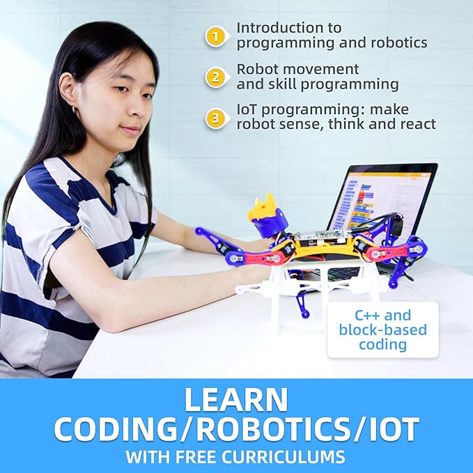 Petoi Robot Dog Bittle X (Construction) | Robotics Kit | App & Voice Control Smart Robot | Programmable Open Source Coding Robot Kit | STEM & Robotics Education for Teens, Coders, Geeks, & Students