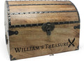Nautical Cove Personalized Wood Treasure Chest - Pirate Chest with Custom Engraving (X-Large 16x12x12) – Decorative Storage Chest, Wooden Keepsake Box