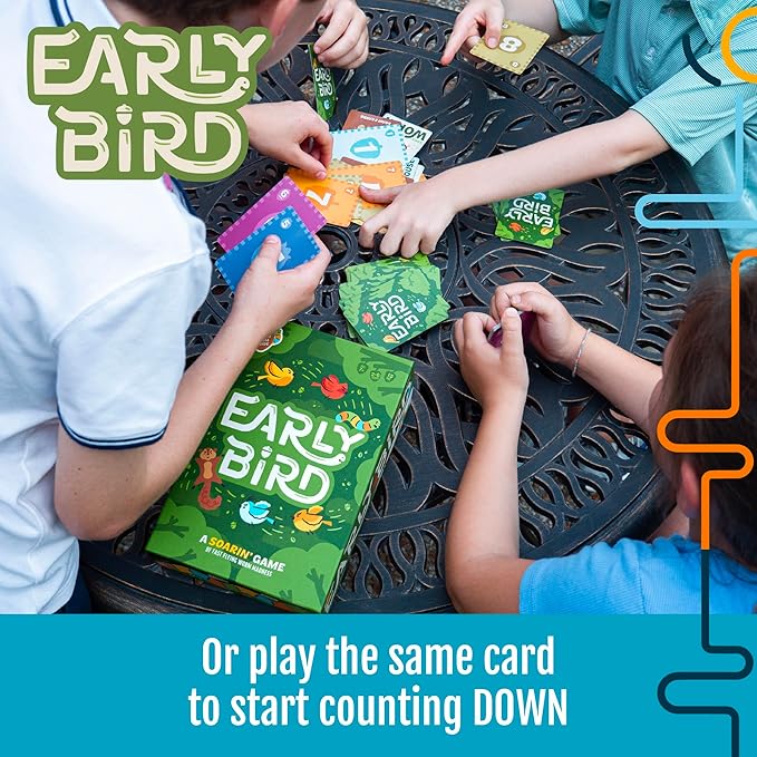 Hootenanny Games Early Bird for Family Game Night | Easy-to-Learn Speed Game with Out of Your Seat Challenges and Squishy Worm | 2-6 Players, Ages 7+