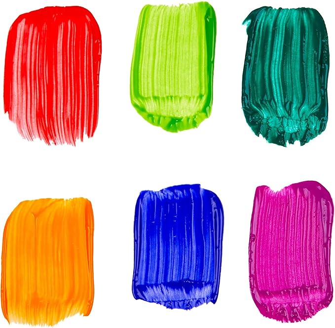 Crayola Washable Kids Paint (6ct), Assorted Bulk Paint Set for Kids, Must Have Preschool Arts & Crafts Supplies, Nontoxic, Learning Activities for Toddlers