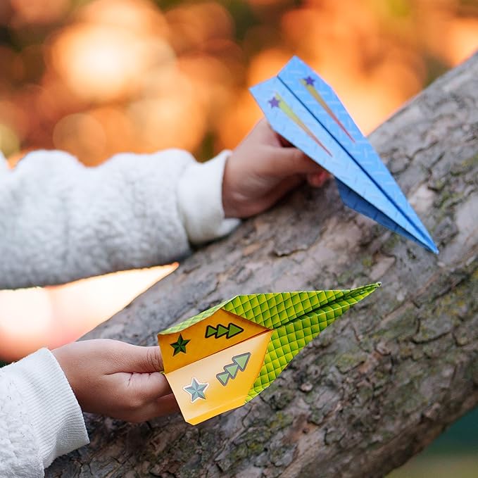 Creativity for Kids Paper Airplane Squadron - Create 20 Paper Airplanes, Crafts for Boys and Girls, Stocking Stuffers and Gift for Boys, Kids Activities (Ages 6+)